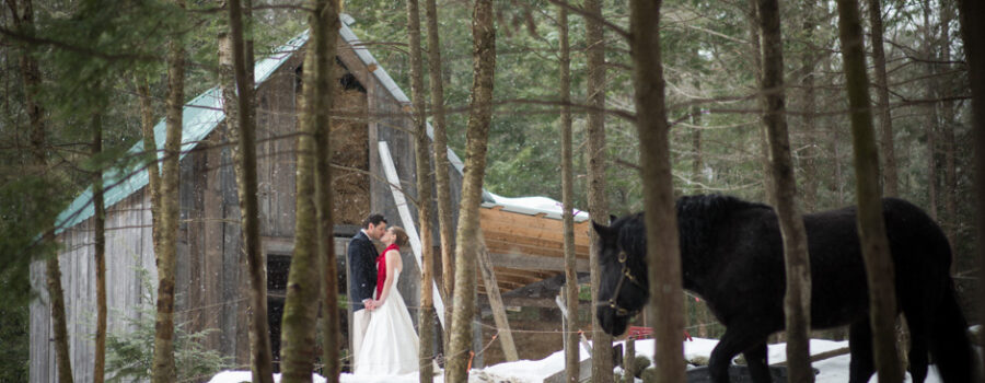 Sarah & Chad – unfazed by a little snow!